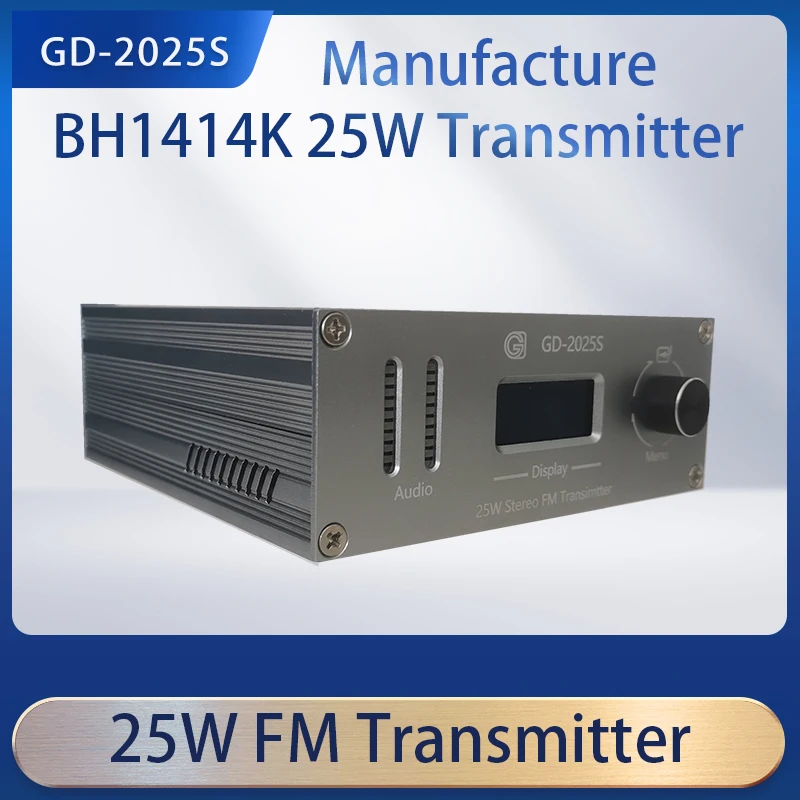 88Mhz-108Mhz GD-2025S 25W FM Transmitter FM PLL Transmitter Stereo FM Broadcasting fm transmiter 25w Transmitter Radio Station