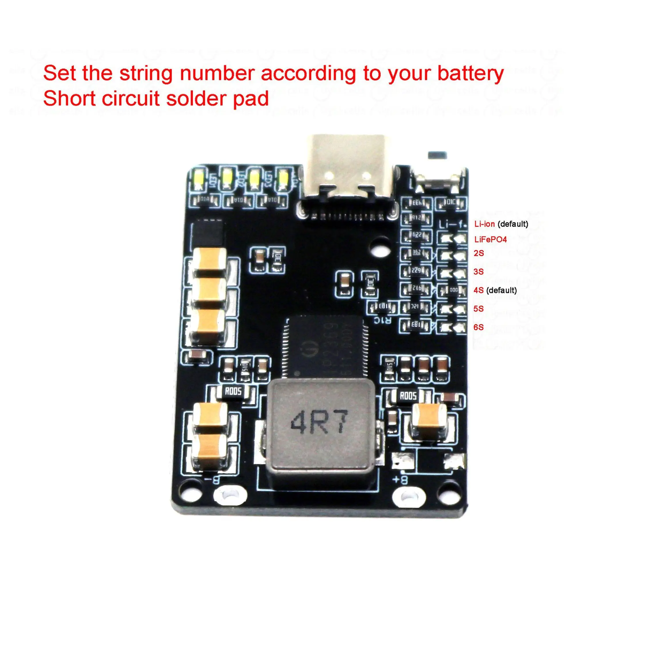 PD3.1 IP2369 45W PD Fast Charging 2S-6S Li-ion/LiFePO4 Lithium Battery Charger Discharger 3S 4S 5S BMS DIY Solar Power Station