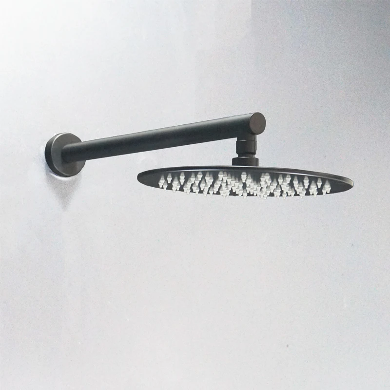 Chrome Round 10 Inches Stainless Steel Rainfall Shower Head Bathroom Accessory Wall Mounted Shower Arm Accessories