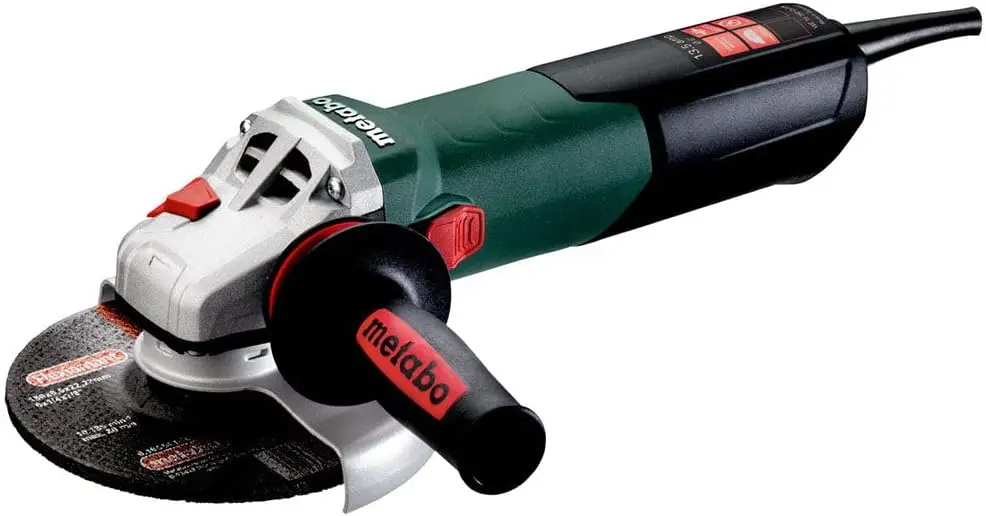 6-inch Angle Grinder, 13.5 Amp, 9,600 RPM, Electronics, Lock-on Switch,  WE 15-150 Quick, 600464420, Green