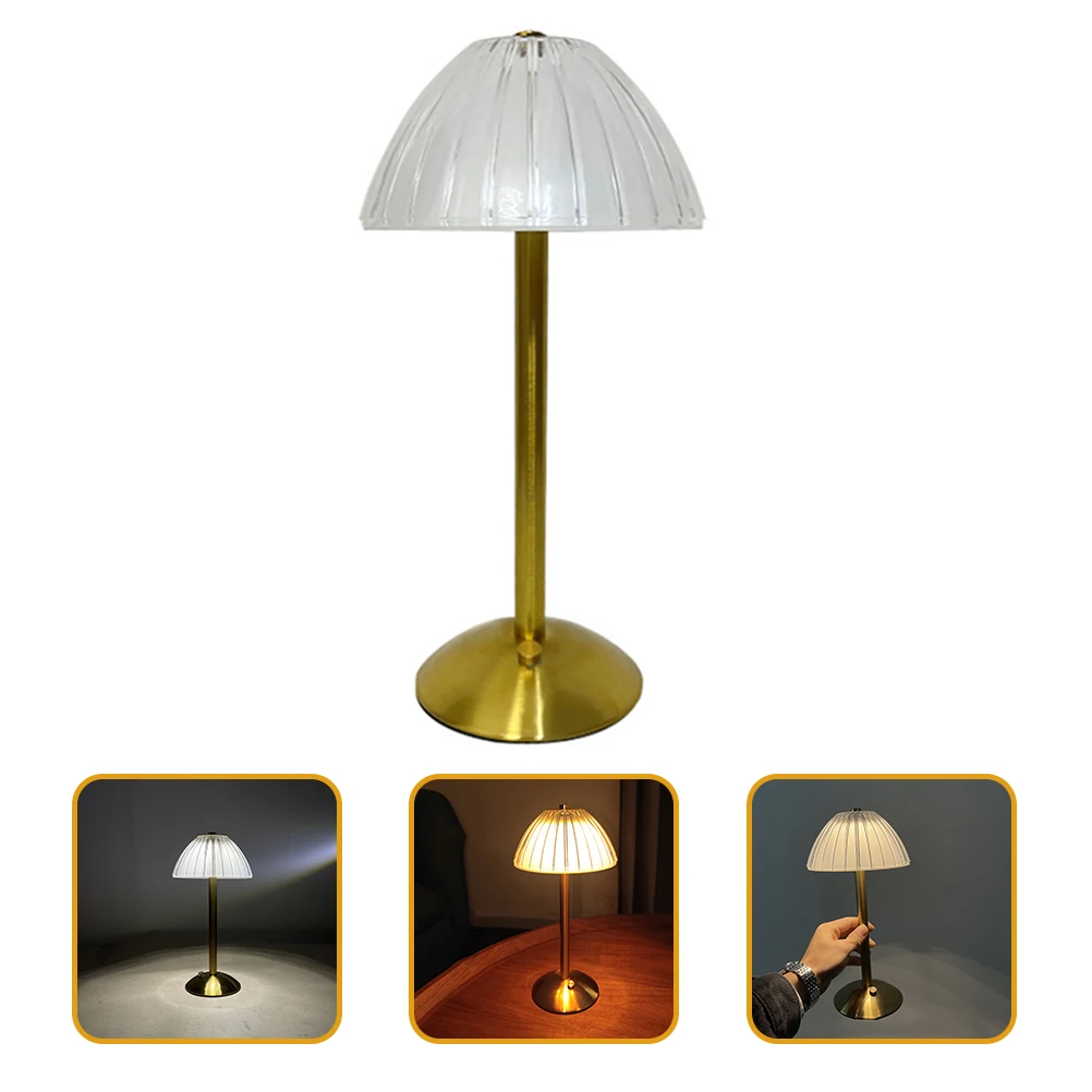

Retro LED Desk Lamp Small Night Table Lamps for Bedroom Rechargeable Cordless Decorative Lights Vintage Light for Cafe