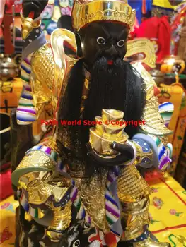 Profesionální taoistický buddhistický chrám TOP kafrová řezba ze dřeva boží socha socha mamon zhao gong min exorcismus vyhánění démonů 8 nejlepší prodej socha mamonu - №6