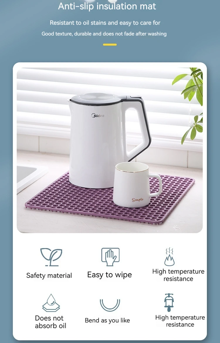 Silikon-Waschbeckenablauf, hohler Küchenfilter, Spritzmatte, Tischdekoration und Zubehör, Typ Stil, Material, Modellnummer, Funktion – Detail 5