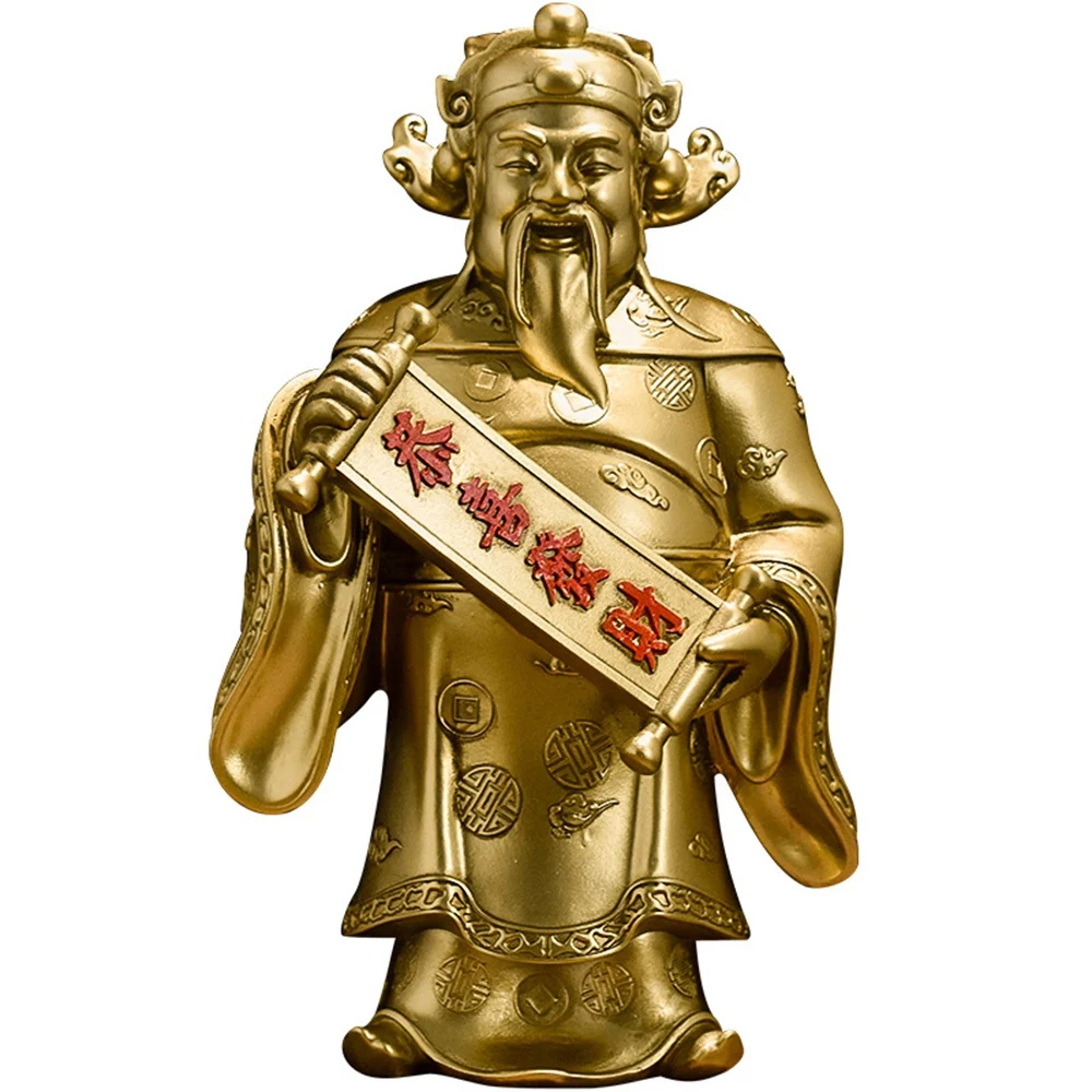 

Household red clothed God of Wealth invites wealth and the God of Wealth Abstract Desktop Decoration Figurines Statues Decor