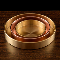 Buddhism Copper Manza Plate Auspicious Polishing Tibetan Brass Tantra Dish Buddhist Worship Tray Desktop Home Gift Decorative