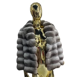Rabbit Fur Jacket For Women Rabbit Coat For Girl Chinchilla Fur Coat Women Rabbit Fur Jackets Chinchilla Real Coat Luxury