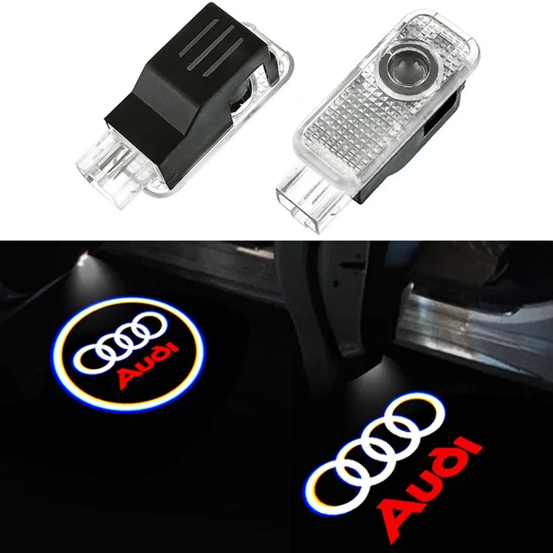 Led Car Door logo Welcome Light For audi A1 A3 8V 8P 8L A4 B5 B6 B7 B8 A6 C5 C6 C7 A5 8T A7 A8 Q3 Q5 Q7 TT S3 S6 Sline Quattro