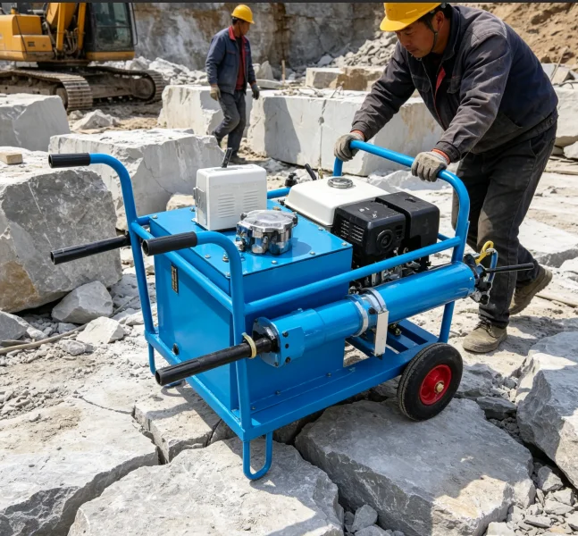 Hydraulic Rock Splitters High Efficiency Splitter 10-15s Splitting Time Customized 800T Rock Rod