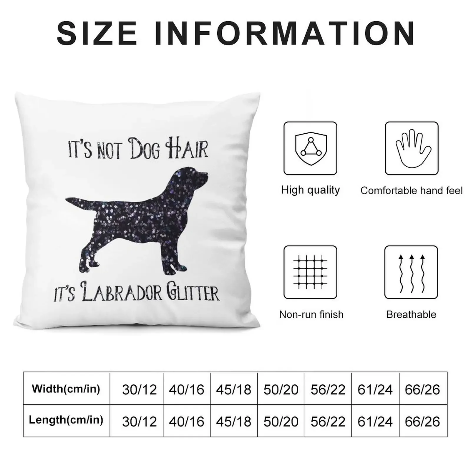 It's not Dog Hair , its Labrador Glitter Throw Pillow Christmas Pillows Luxury Pillow Case pillow