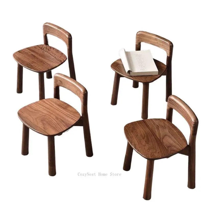 Solid Wood Kids Stool with Mortise and Tenon Joints Multifunctional Peanut Shaped Low Cookie Stool Perfect as Children Chair