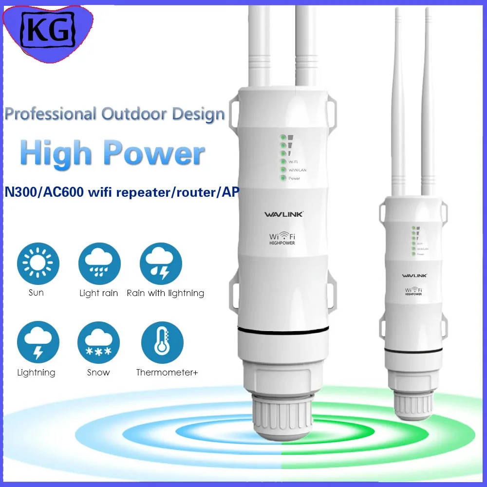 Wavlink Weatherproof Outdoor WiFi AP/Repeater/Router Extender 5G 2.4G Bridge WiFi Signal Booster POE wifi extender long range