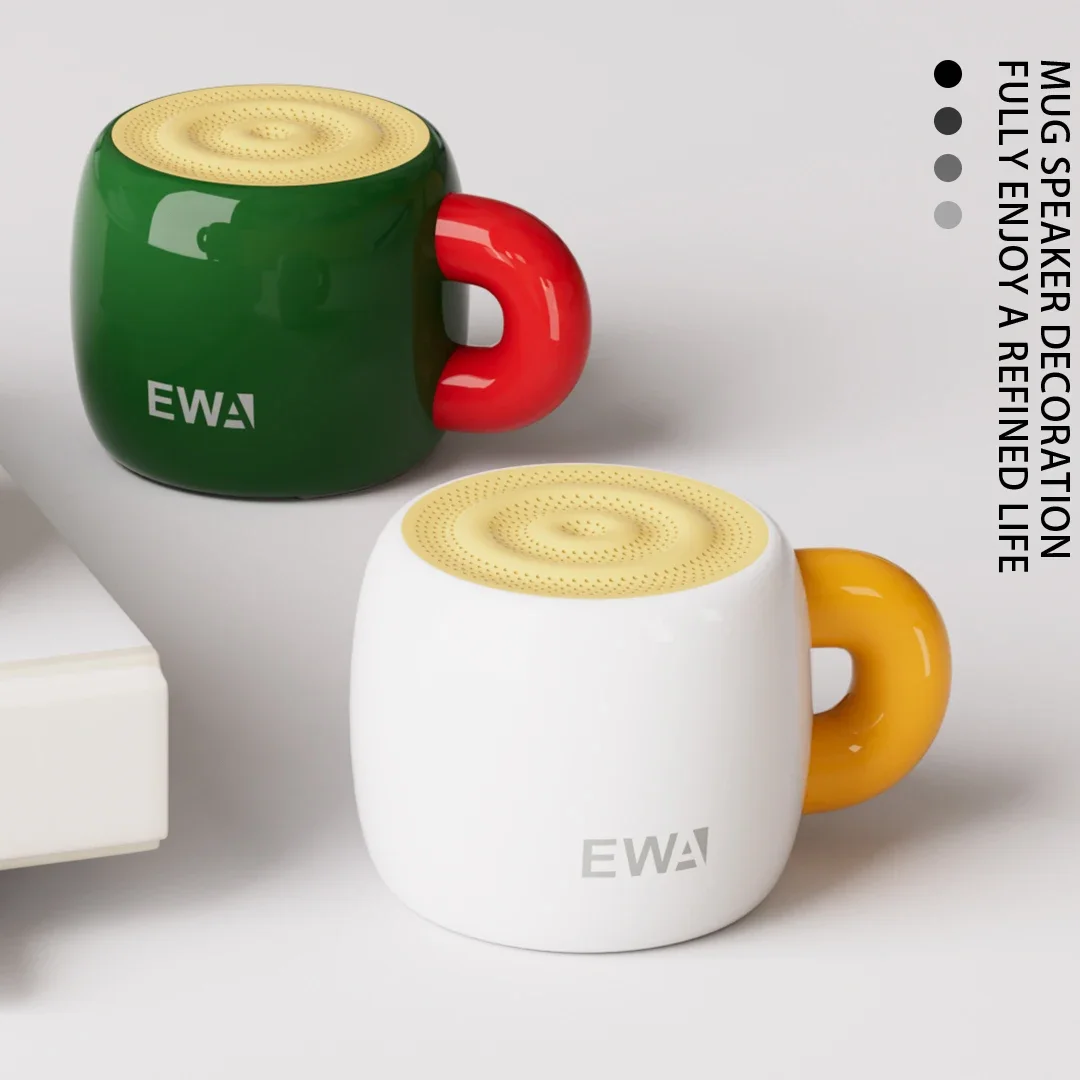 EWA A163 مكبر صوت بلوتوث لاسلكي صغير 5.4 صوت جهير، مكبر صوت عالي 5 وات، مكبر صوت معدني محمول مشغل MP3 700 مللي أمبير في الساعة صوت HiFi