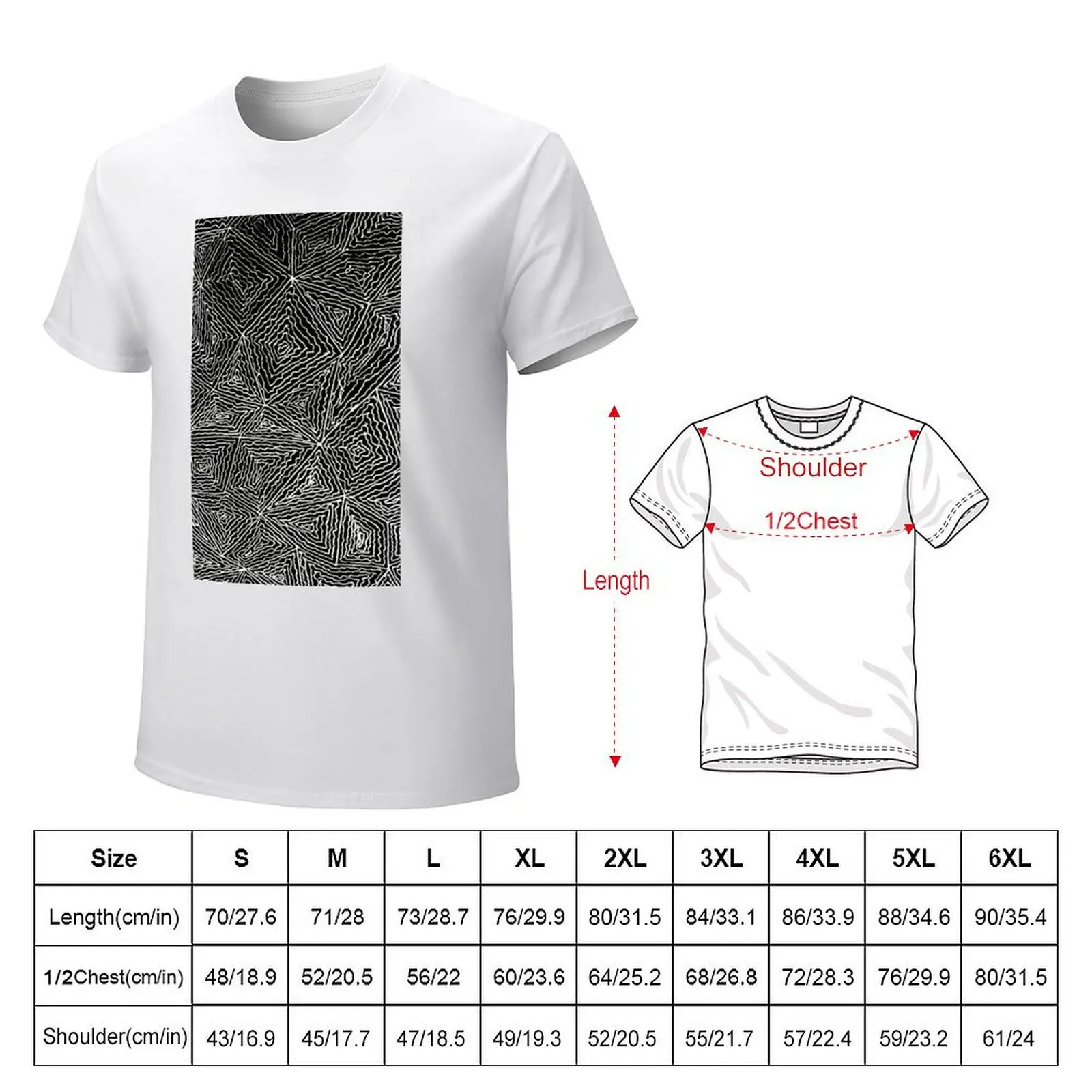 Inverted lines T-Shirt tees animal prinfor boys Men's t-shirt