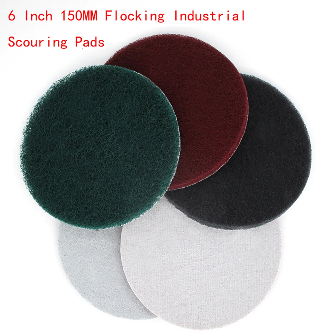 flocagem industrial scouring pads para banheiro floor tub polimento cozinha cleaning pad 150 mm 10 pcs 01