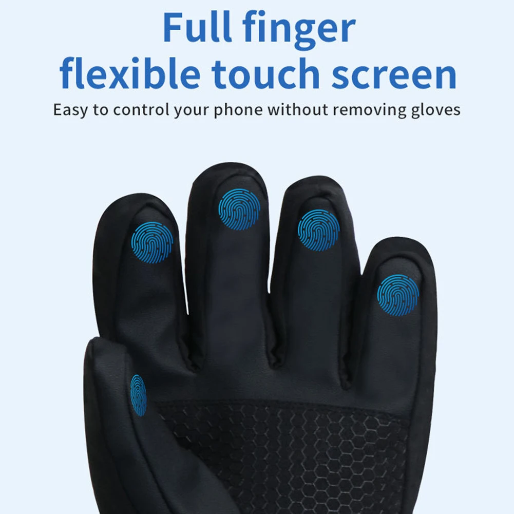 

DC Plug in Winter Warm Electric Heated Gloves Heated Gloves Winter Ski Gloves Touch Screen Windproof Heated Gloves for Women Men