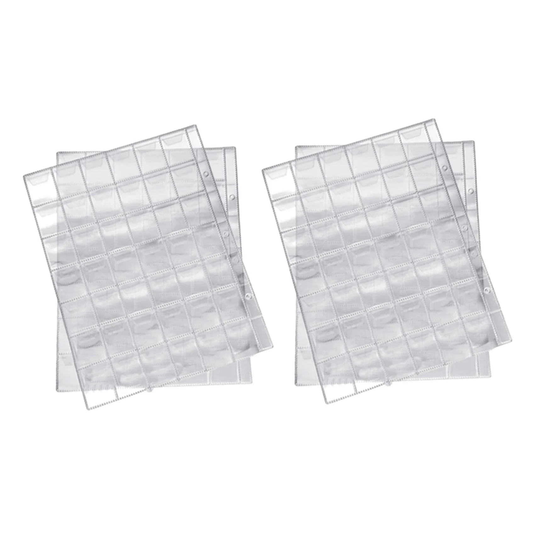 N35R-20 PCS 42 Pockets Clear Coin Holders Folder Sheets Storage Cash Money Collection Album Creative PVC Albums Collecting