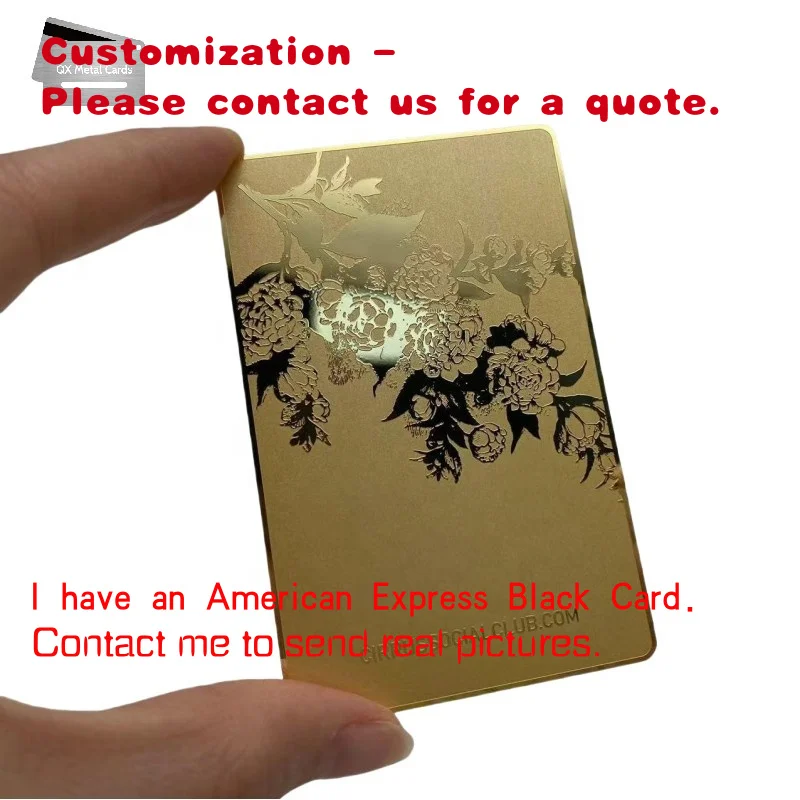 

custom.Professional Custom Anti-Fingerprint Golden Mirror Surface Printing Business Metal Membership Card