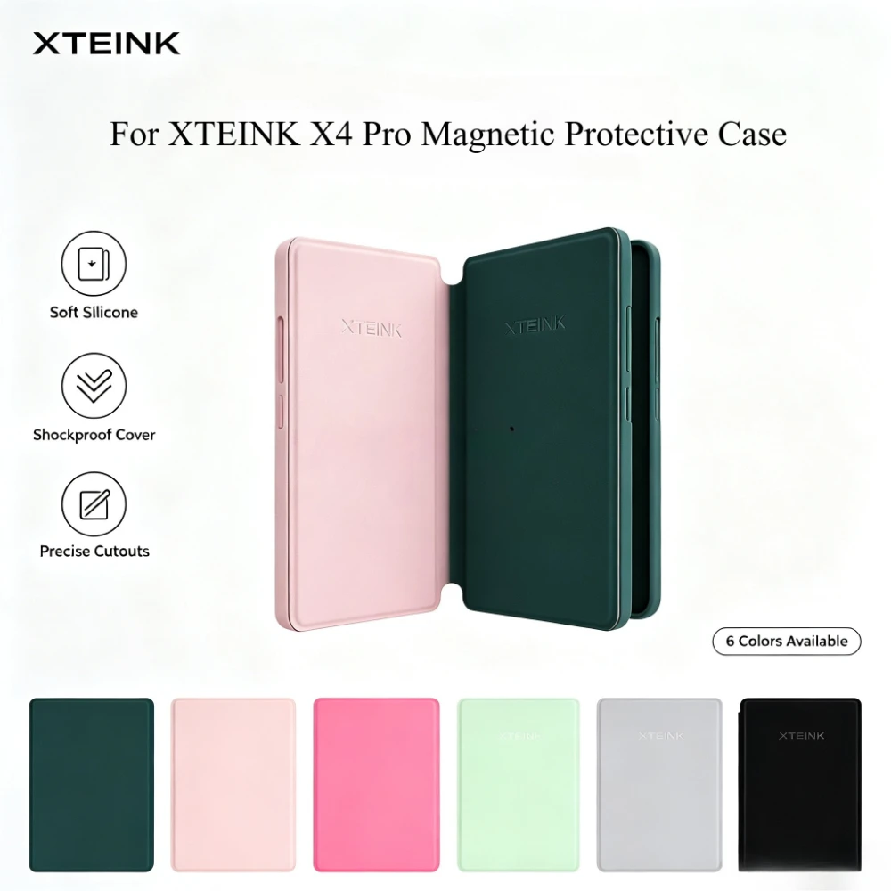 For XTEINK X4 Pro E-Reader Magnetic Case Lightweight Flip Design Anti Pollution and Anti Fall Measures XTEINK X4 Pro Case
