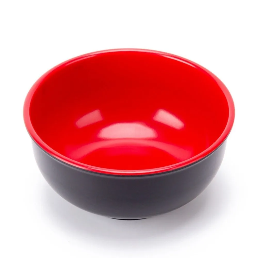 Black Red Melamine Bowls Imitation Porcelain Japanese Style Food Containers Anti-Fall Design Unbreakable Salad Bowls Dishware