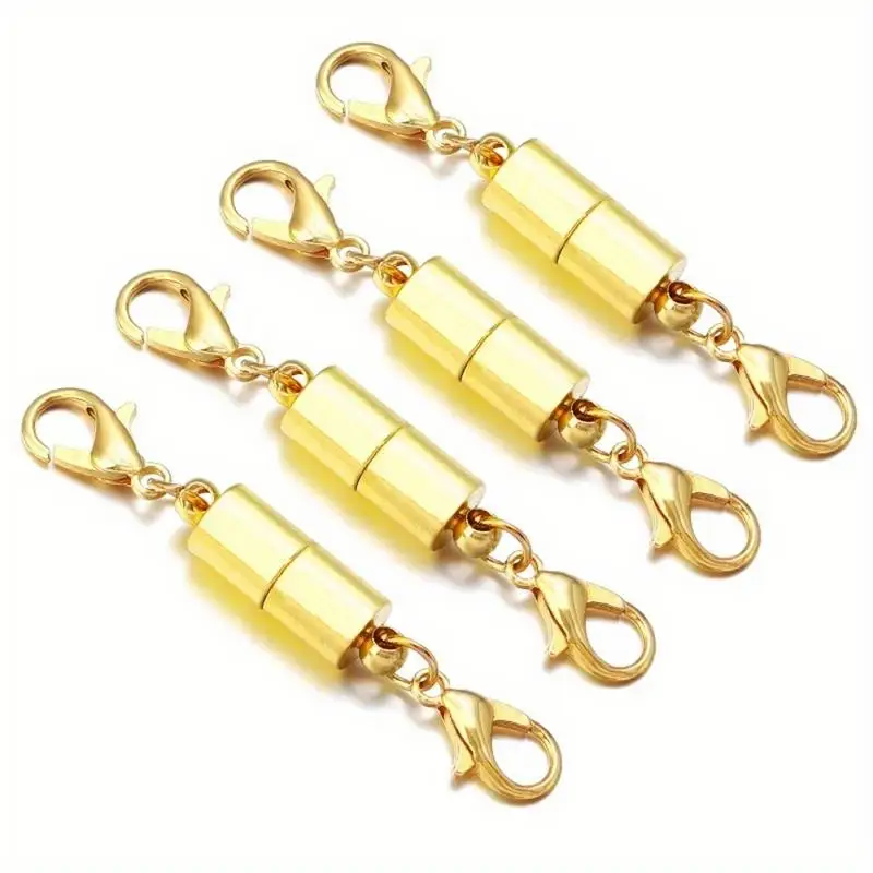 4Pcs Lot Round Magnetic Clasps for Jewelry Making Magnet End Connectors Metal Lobster Clasp Buckle - view 6