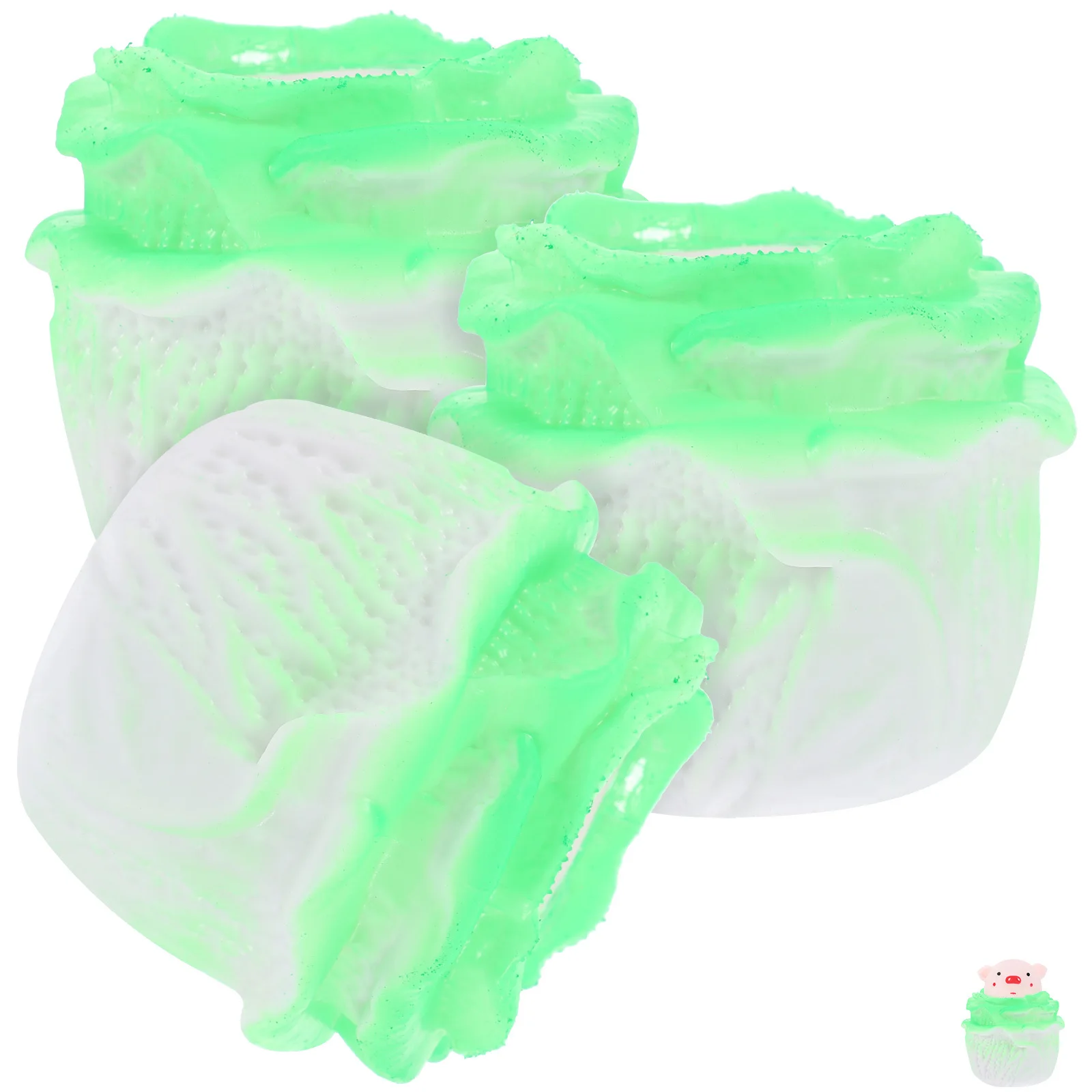 

3Pcs Cabbage Pig Shape Squeeze Stress Relief Animal Stretchy Fun Small Stress Reliever Cartoon Pressure Relief