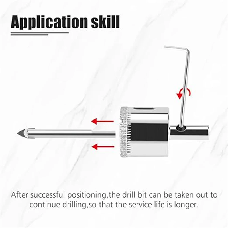 16-120mm Triangular Positioning Drill Bits Glass Hole Opener Center Drill Positioning Ceramic Tile Marble Drill Bits Set Tools