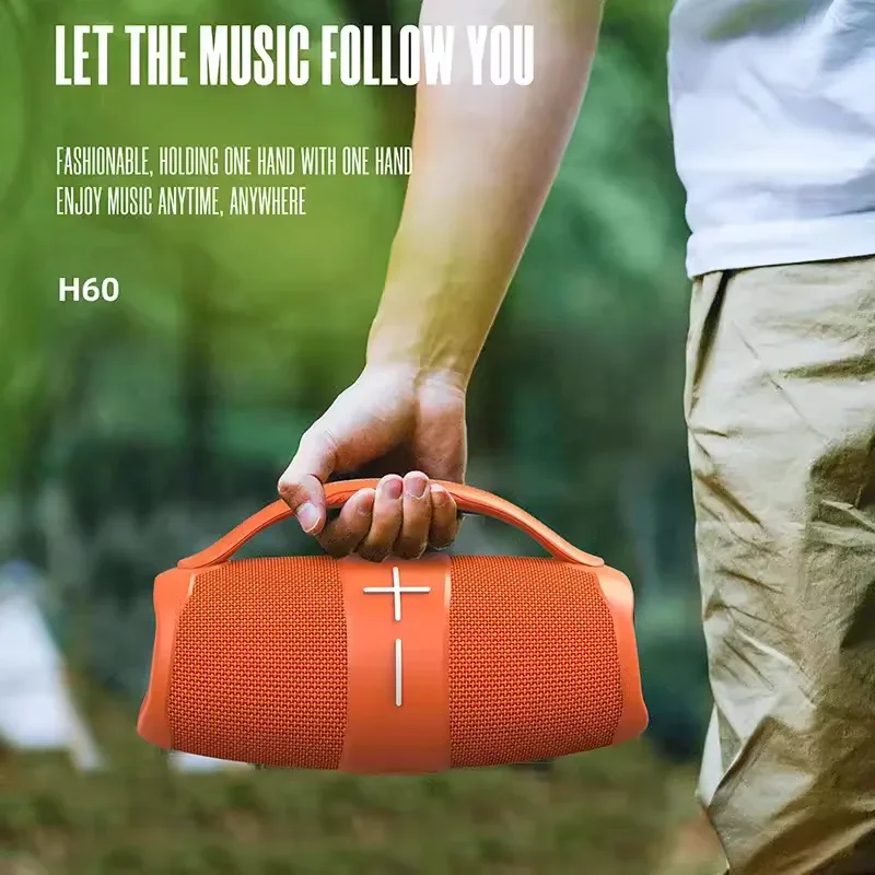 

H60 Waterproof Camping Sound Box Portable Caixa De Som Bluetooth Speaker High Power Outdoor Subwoofer Wireless Music Center TWS