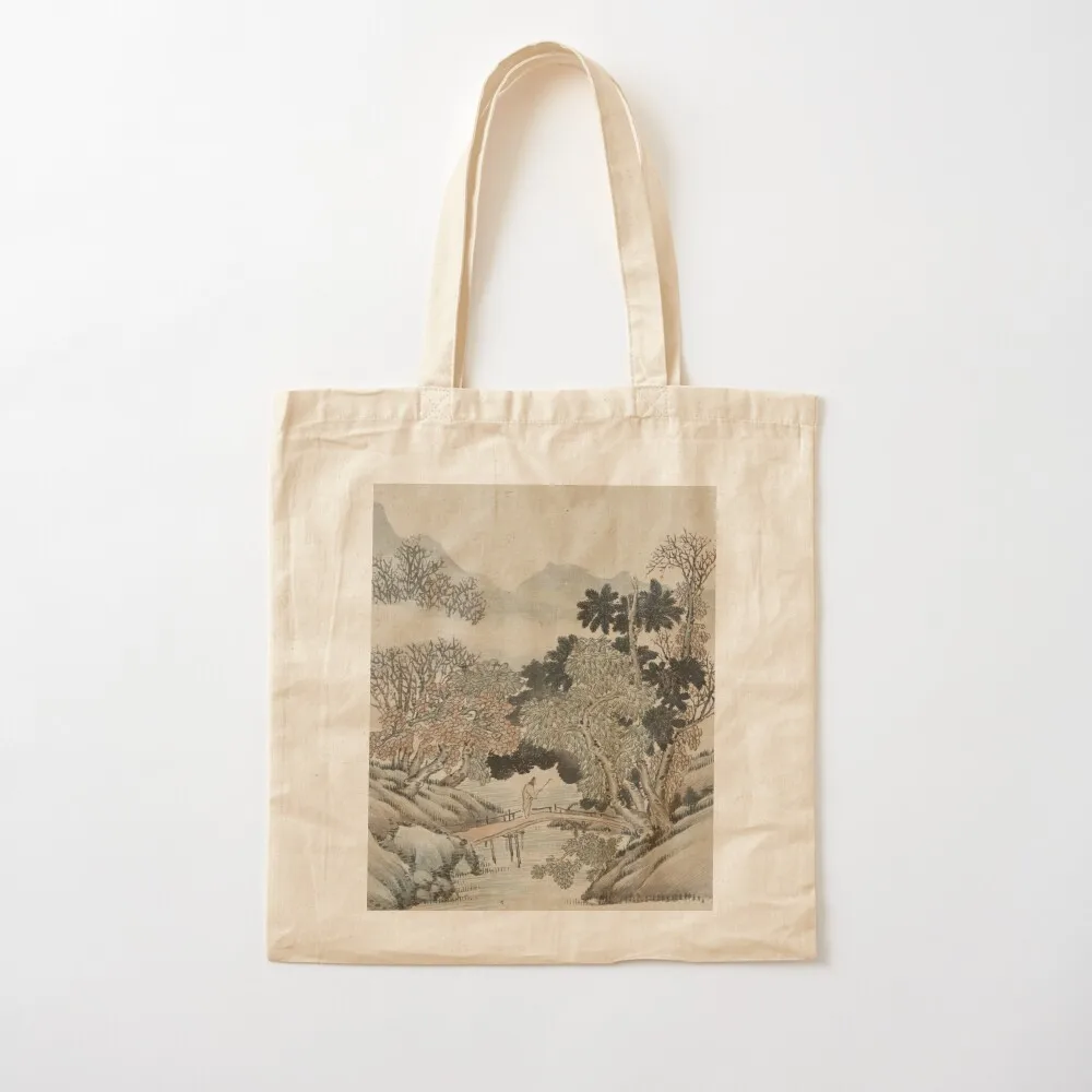 Vintage Japanese Landscape Painting Tote Bag