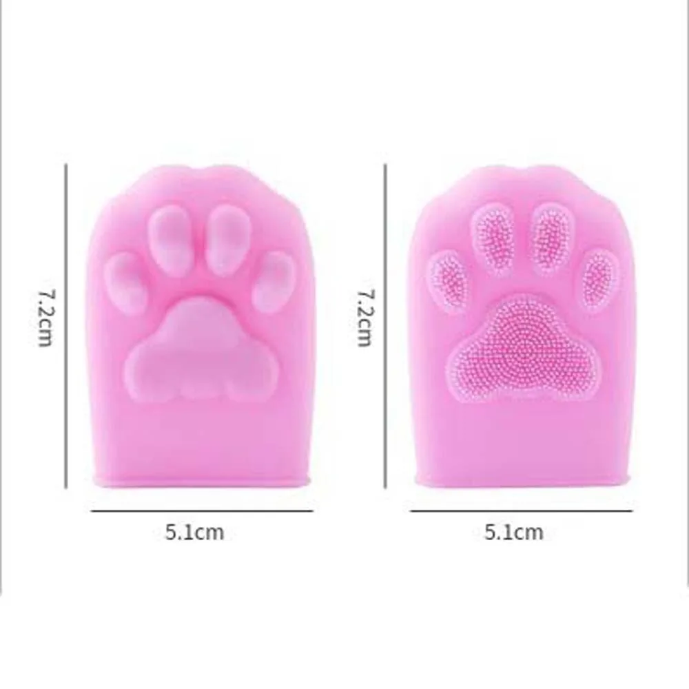 Exfoliating Cat Paw Silicone Face Brush Skin Care Tool Blackhead Removal Facial Cleaning Stick Coarse Fine Brush Head