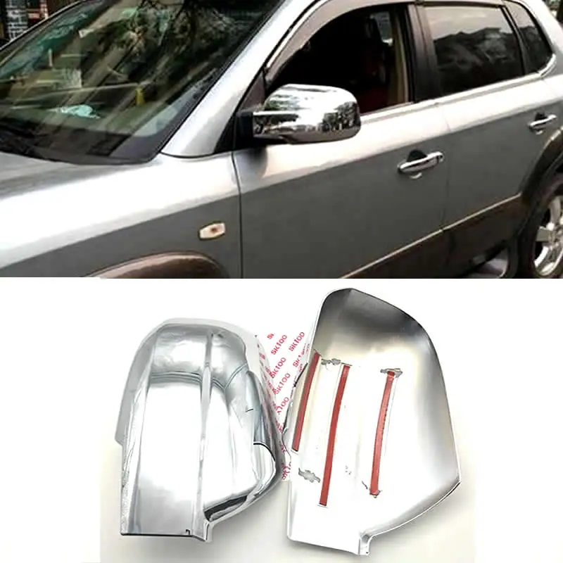 Car Door Mirror Covers with LED For Hyundai Tucson 2006-2009 ABS Chrome