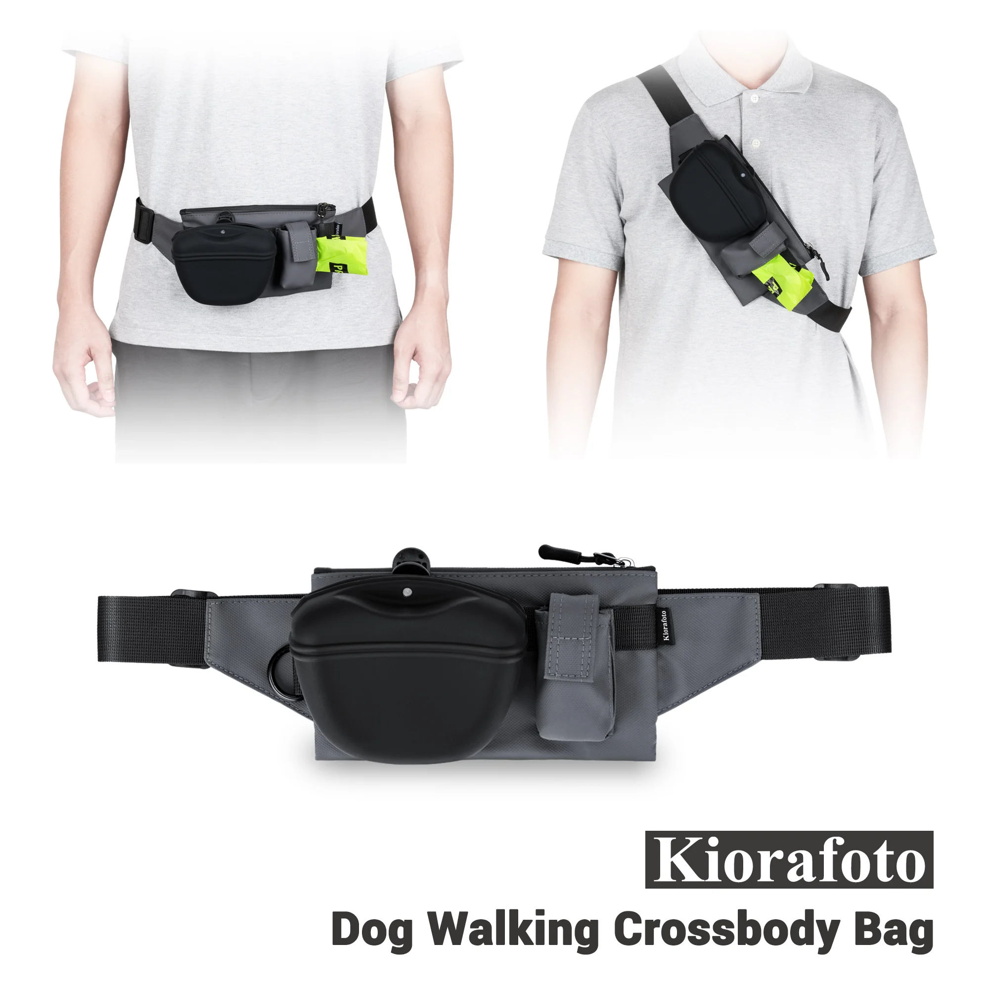 Dog Treat Pouch for Training Treat Pouches for Pet Training Portable Kibble Snack Container Waist Belt Fanny Pack for Pets