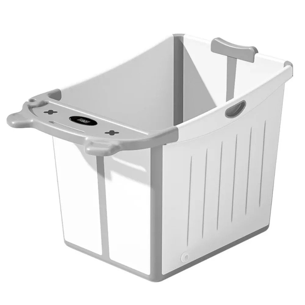 Factory Direct 2026 Bath tub foldable household bath tub Zhongtong cartoon soft bag glue half fold deepening