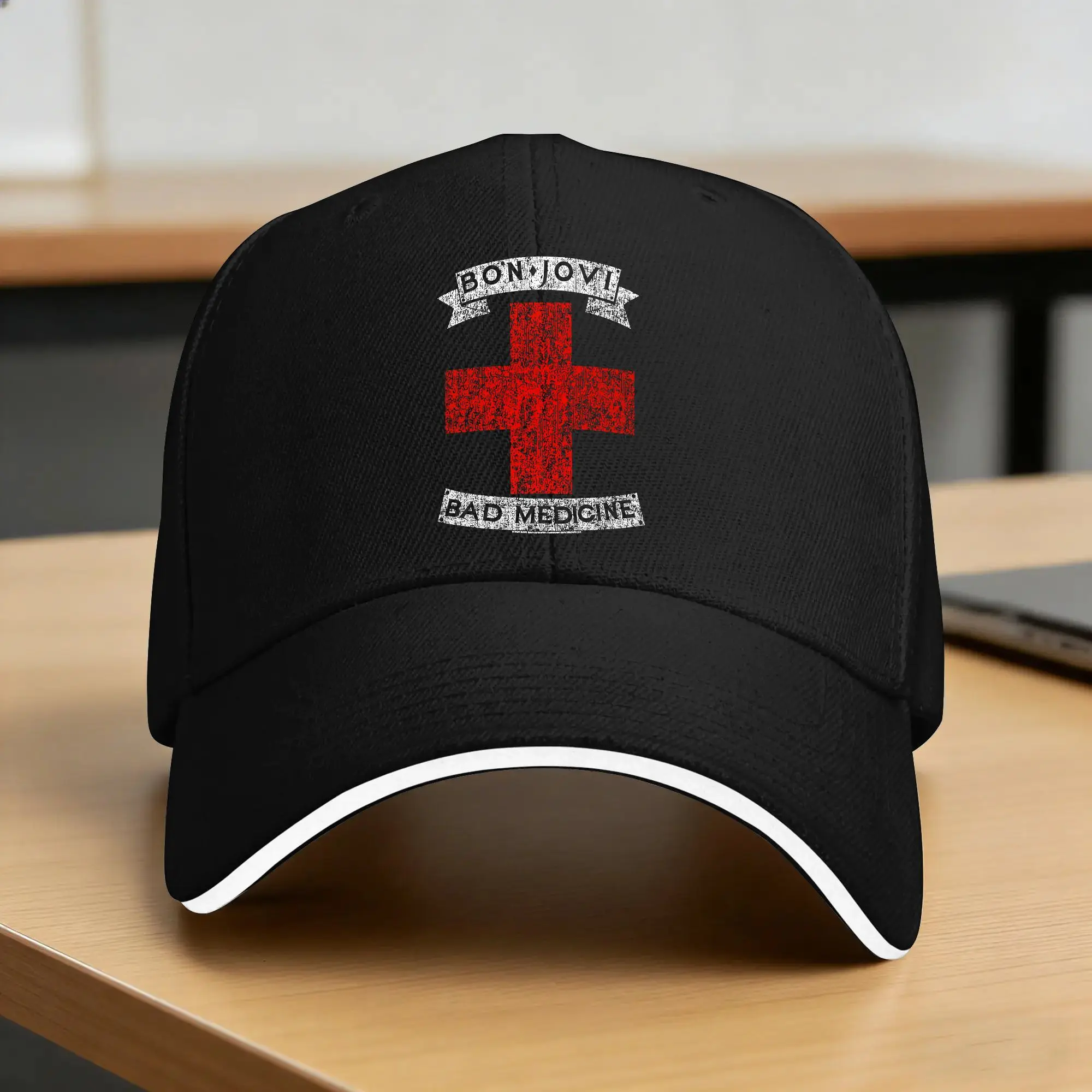 Bon Jovi Bad Medicine Baseball Cap  Women Men Print Hip Hop Hats Summer y2k Cool Hiking Fishing Wholesale Snapback Cap