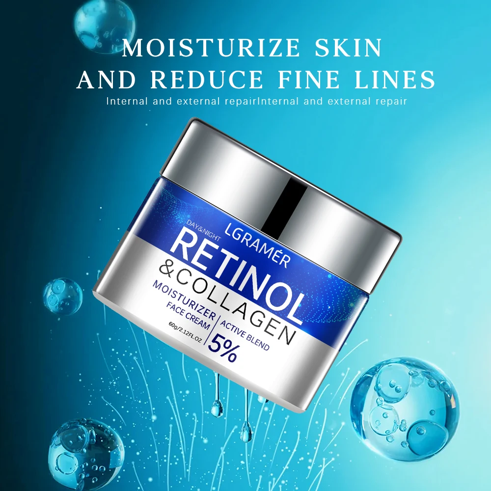 Crema reafirmante antiedad para el cuidado de la piel, Retinol para eliminar arrugas, Lifting, líneas finas, blanqueamiento, hidratante, iluminador,