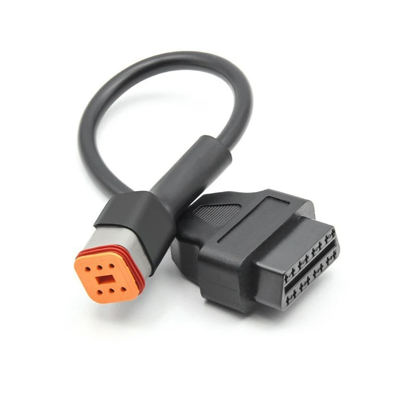 OBD2 Connector Universal K CAN For Harley 6Pin + 4Pin Two-in-one 2in1 Code Reader Adaptor OBD2 Diagnostic Scanner Adapter