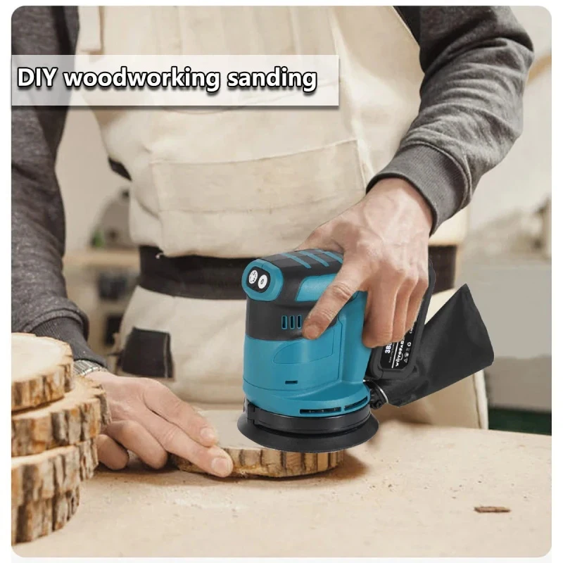 Electric Sander Cordless Car Polisher Wood Grinder Polishing Grinding Sanding Machine 3 Speed For Makita 18V Battery Tools