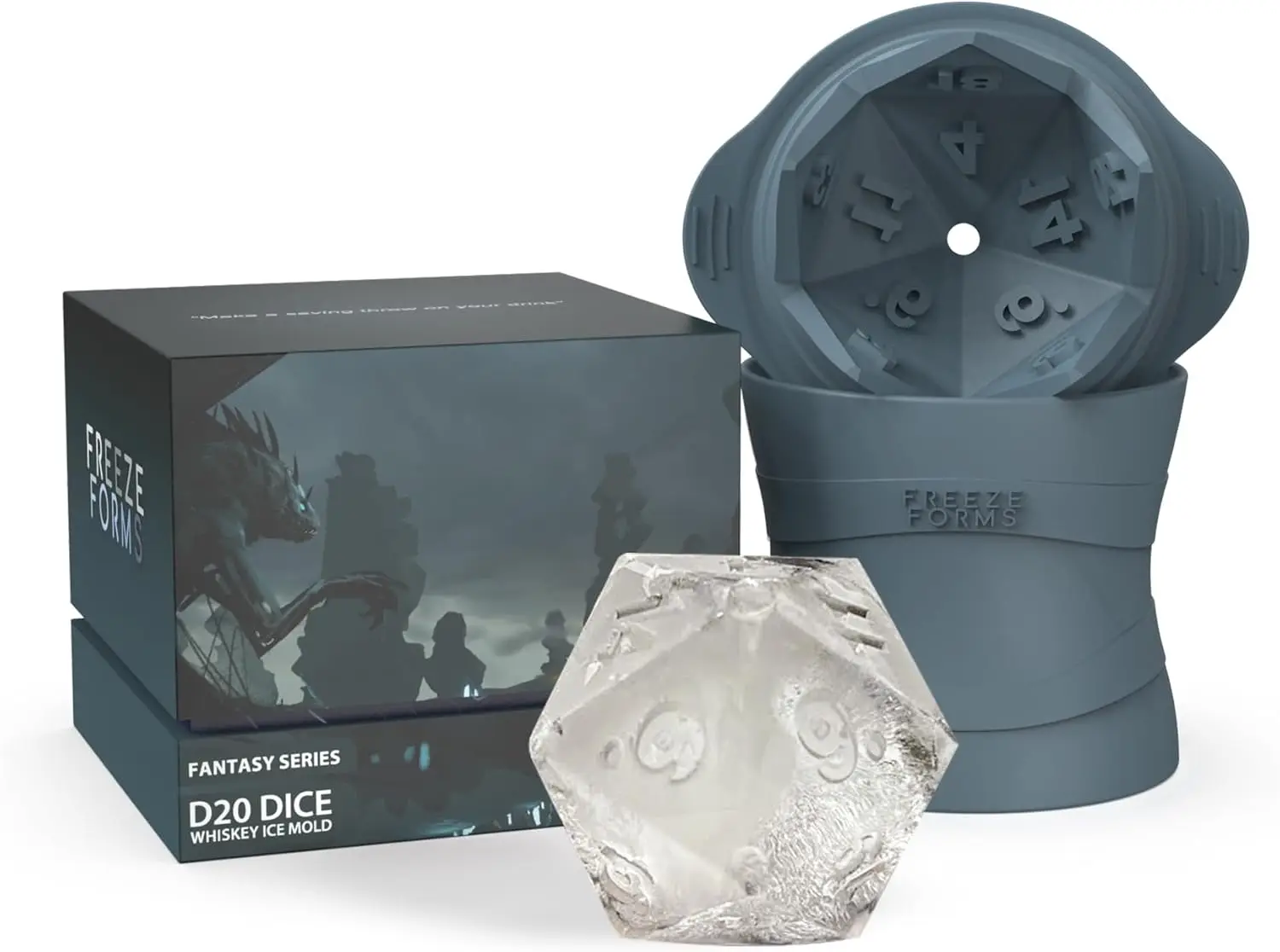 D20 Dice Shaped Whi…