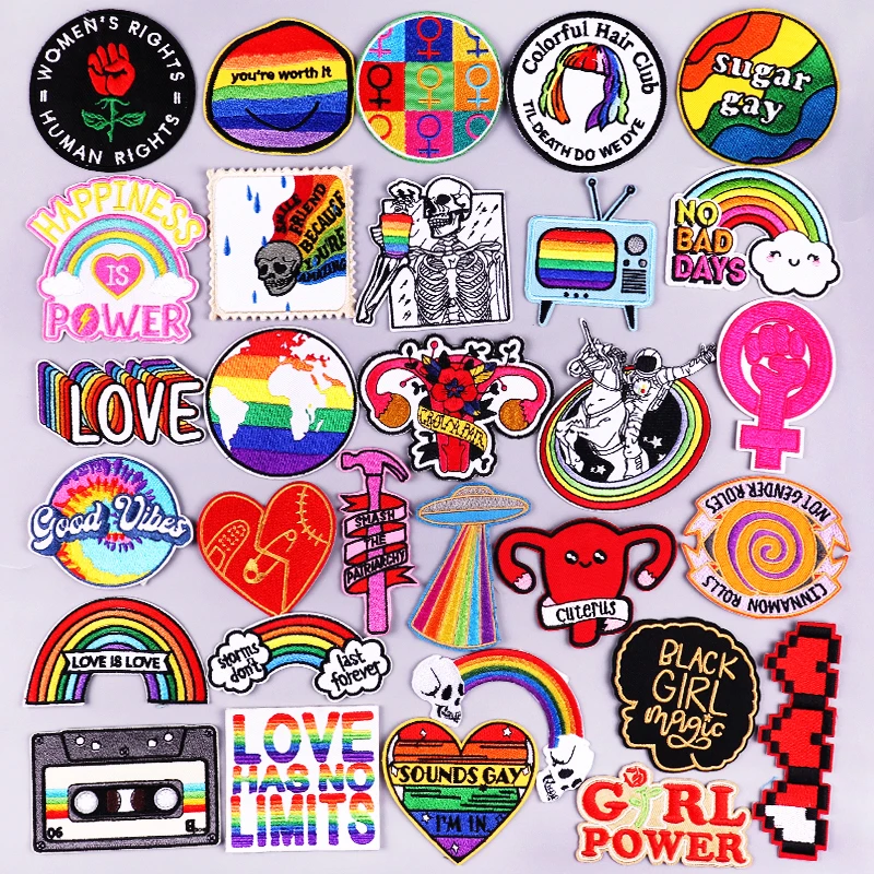 Gay Pride LGBT Patch Love is L - Velcro Sew On review and price
