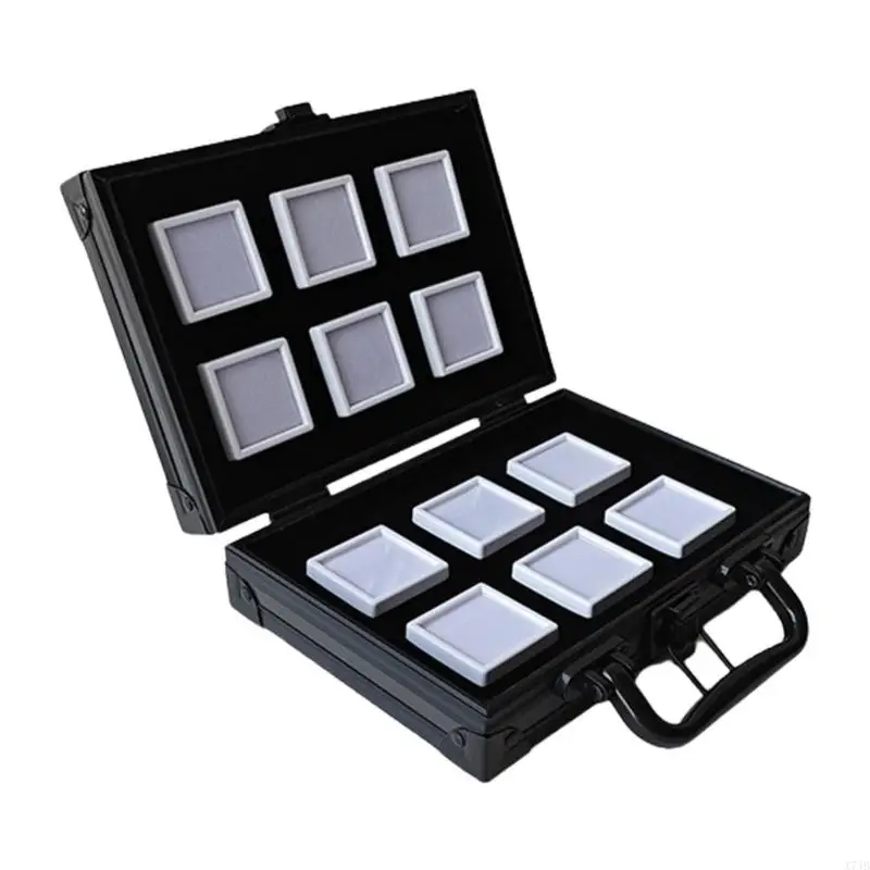  Pack of 30/12 Practical Aluminum Alloy Gemstones Storage Case Foam Insert