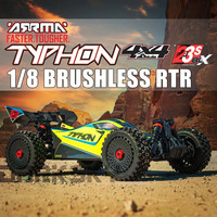ARRMA TYPHON 1/8 RC Racing Car ARA4306V4 2S 3S DSC 4X4 RTR BRUSHLESS Electric BUGGY Remote Control Vechiles Model Adults Toys