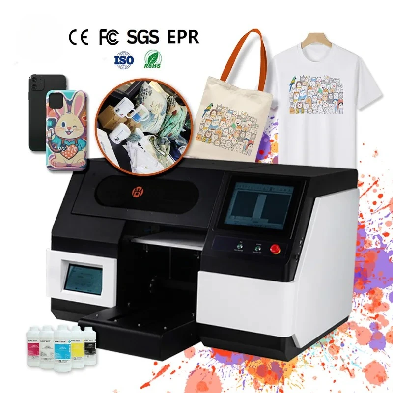 Desktop UV Flatbed Inkjet Printer Digital A3 High-Speed Automatic UV Printing Machines With Touch Screen For Leather Phone Case