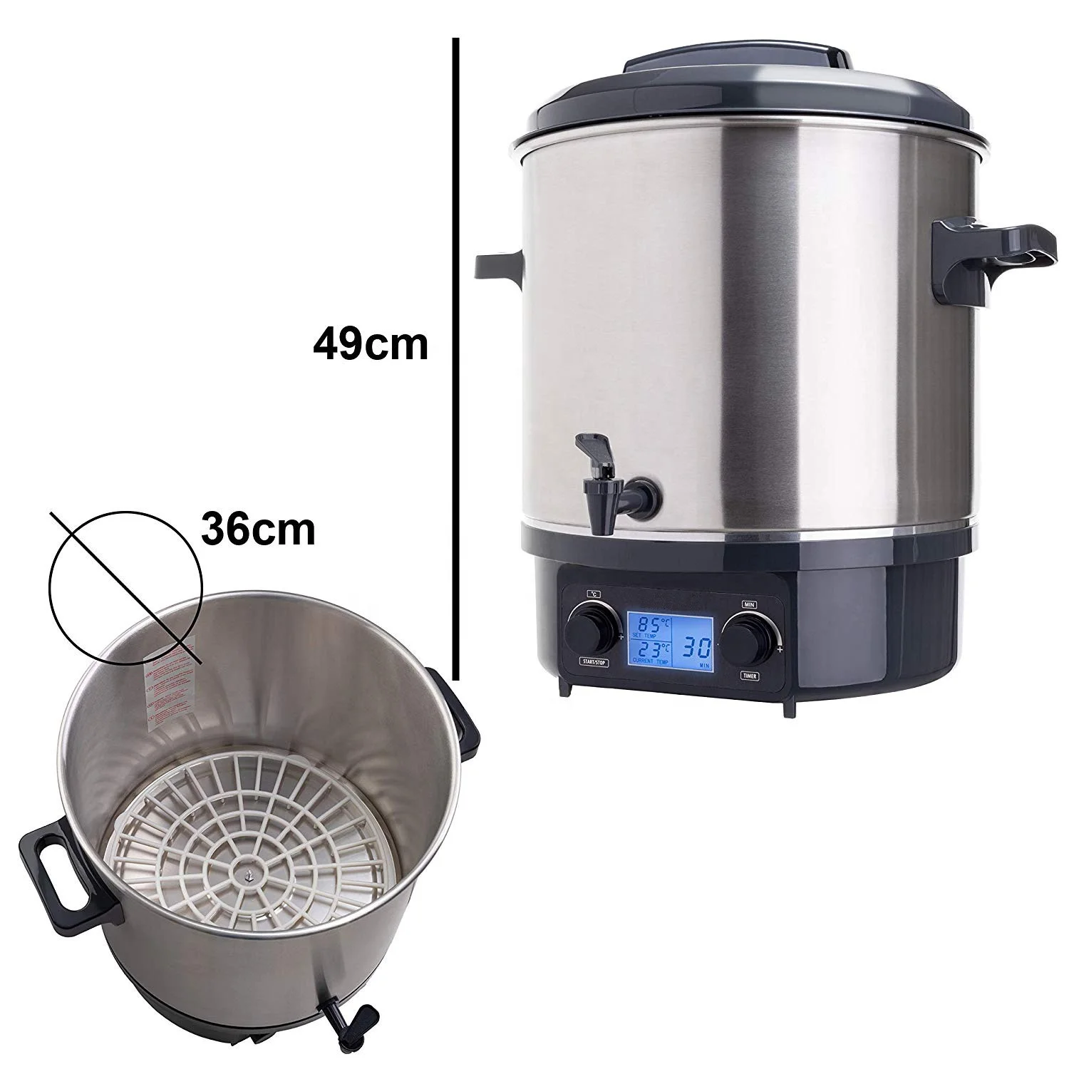 

27 L Big Capacity Digital Temperature Control and Timer Electric Cooker with LCD