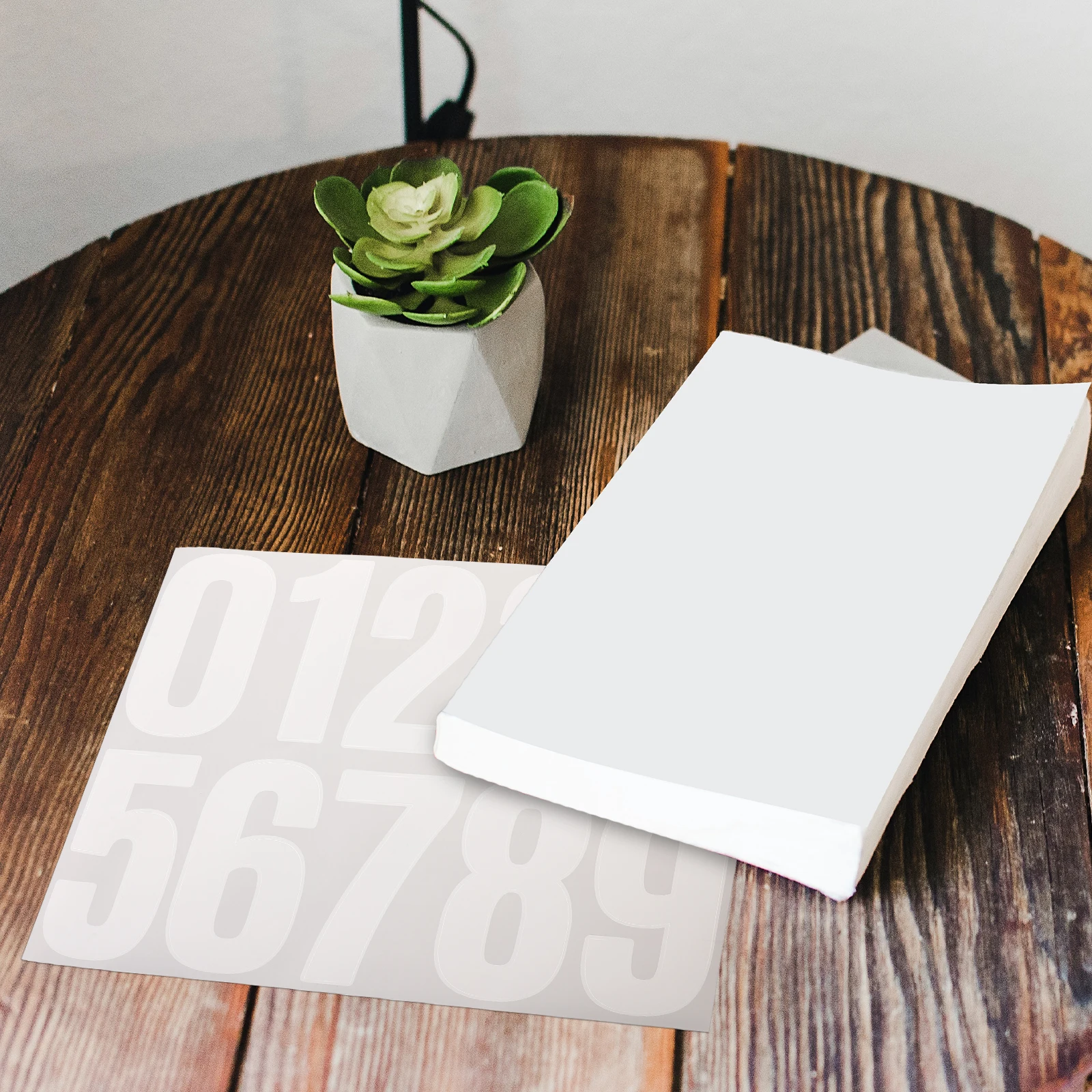 6 Blatt Zahlenaufkleber, selbstklebende Aufkleber für Briefkasten, Adressschilder, Mülleimer, DIY-Zahlen, große Etiketten, Fenster