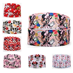 Disney 5Yards Grosgrain Ribbon 25MM 38MM Printed Mickey Minnie Mouse Cartoon Ribbon