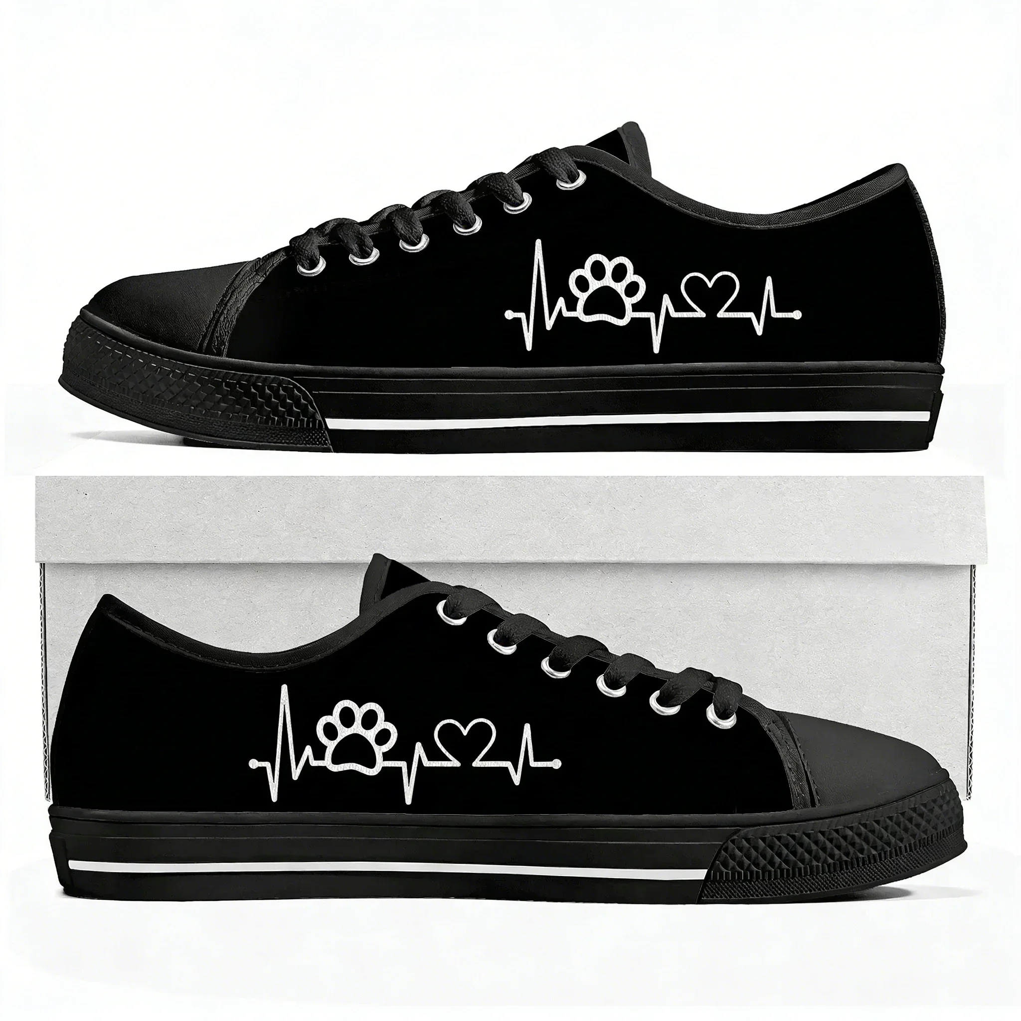 Animal Paw Print petpaw pet dog cat Low Top Sneakers Mens Womens Teenager Canvas Sneaker Casual Custom Made Shoes Customize Shoe