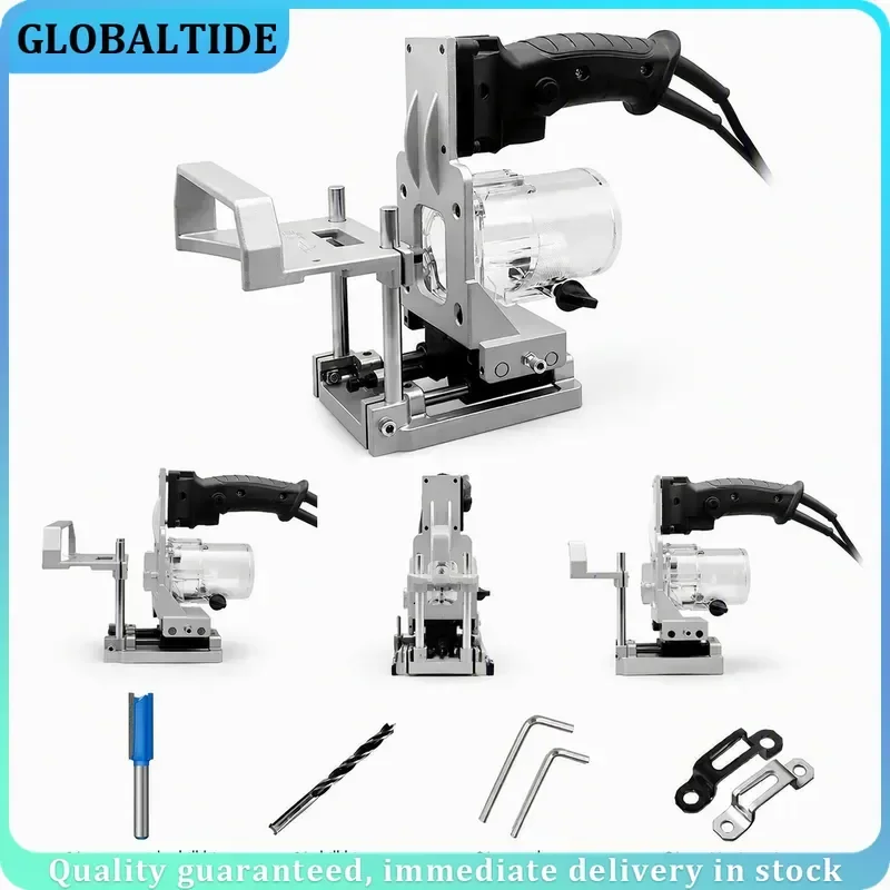 2 in 1 Mortising Jig Slotting Bracket with Invisible Fasteners Punch Locator Milling Cutter Positioning Frame for Trimming
