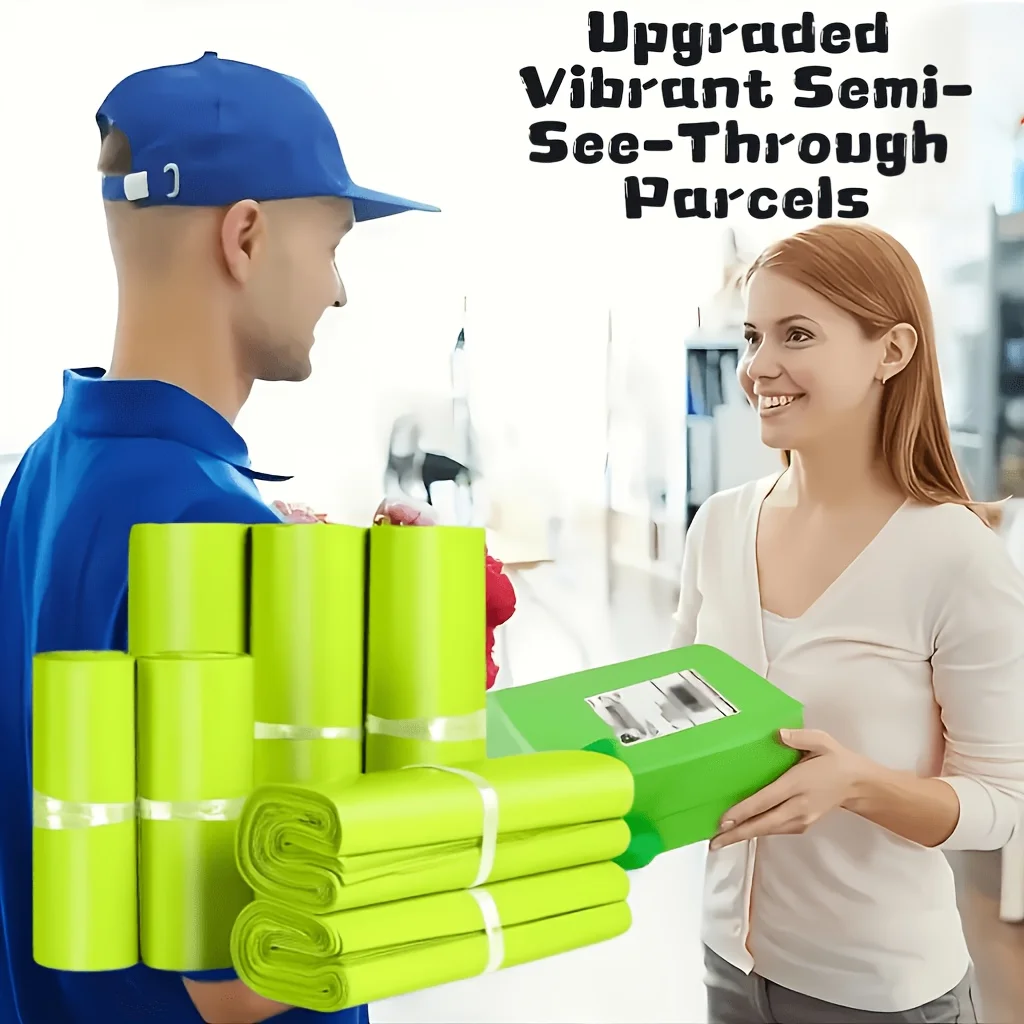 33Pcs Green Poly Mailers Self Sealing Plastic Shipping Bags 2 Sizes 7.8713.78inch & 11.0216.54inch PE Heavy Duty Durable Strong