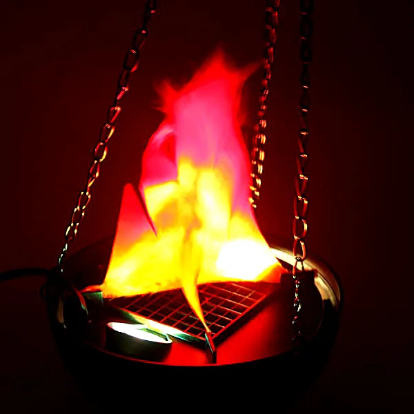 

Hanging Fire Pit Unique Light Burning Flame Halloween Electric Brazier For Day Outdoor Decor Fake Fire Lantern