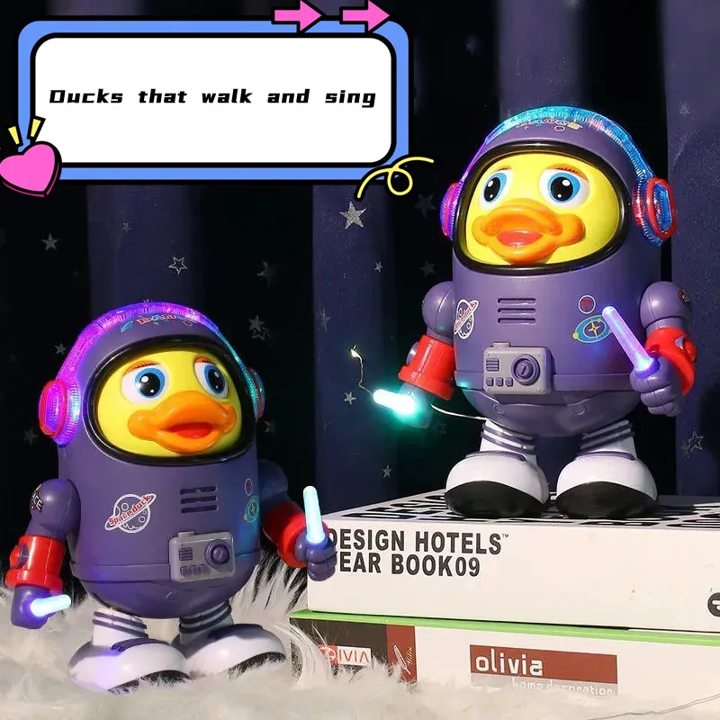 

Electric Singing and Dancing Space Duck, Robot Lighting Dancing Duck Toys, All Kinds of Holiday Party Atmosphere Gifts