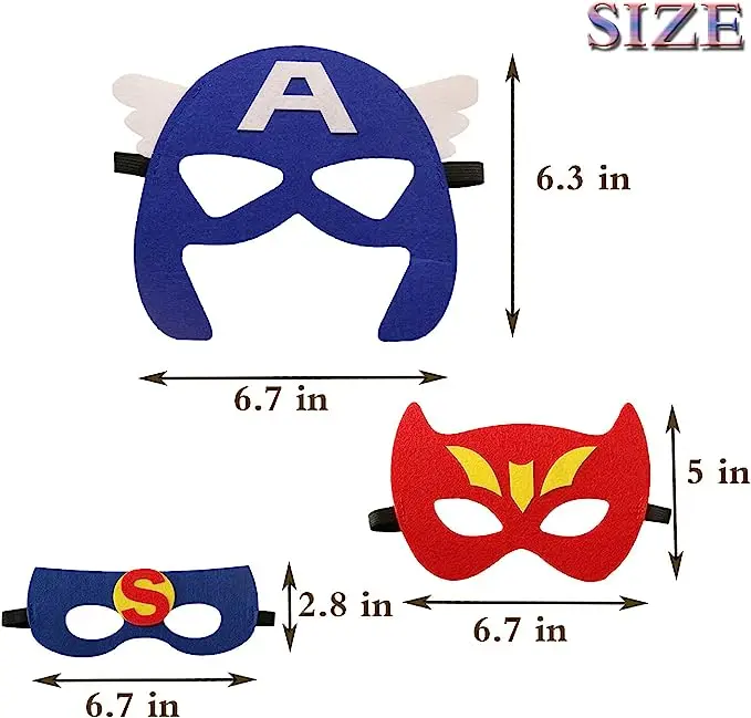 Halloween Superheld Kind Cosplay Maske Spiderman Hulk Kapitän Amerika Maske Geburtstags feier Kostüm Weihnachts feier Geschenke Requisiten